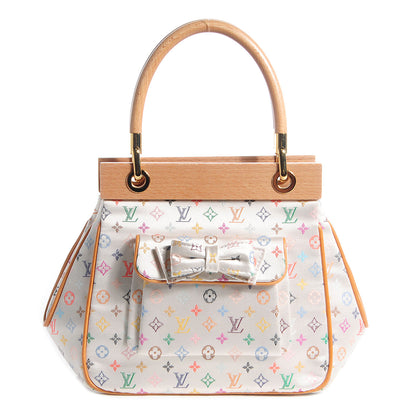 Louis Vuitton Silk Satin Monogram Multicolor Abelia White 1 of 7