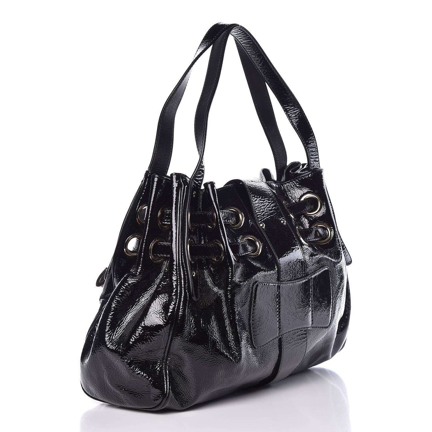 Jimmy Choo Crushed Patent Ramona Black 3 of 9