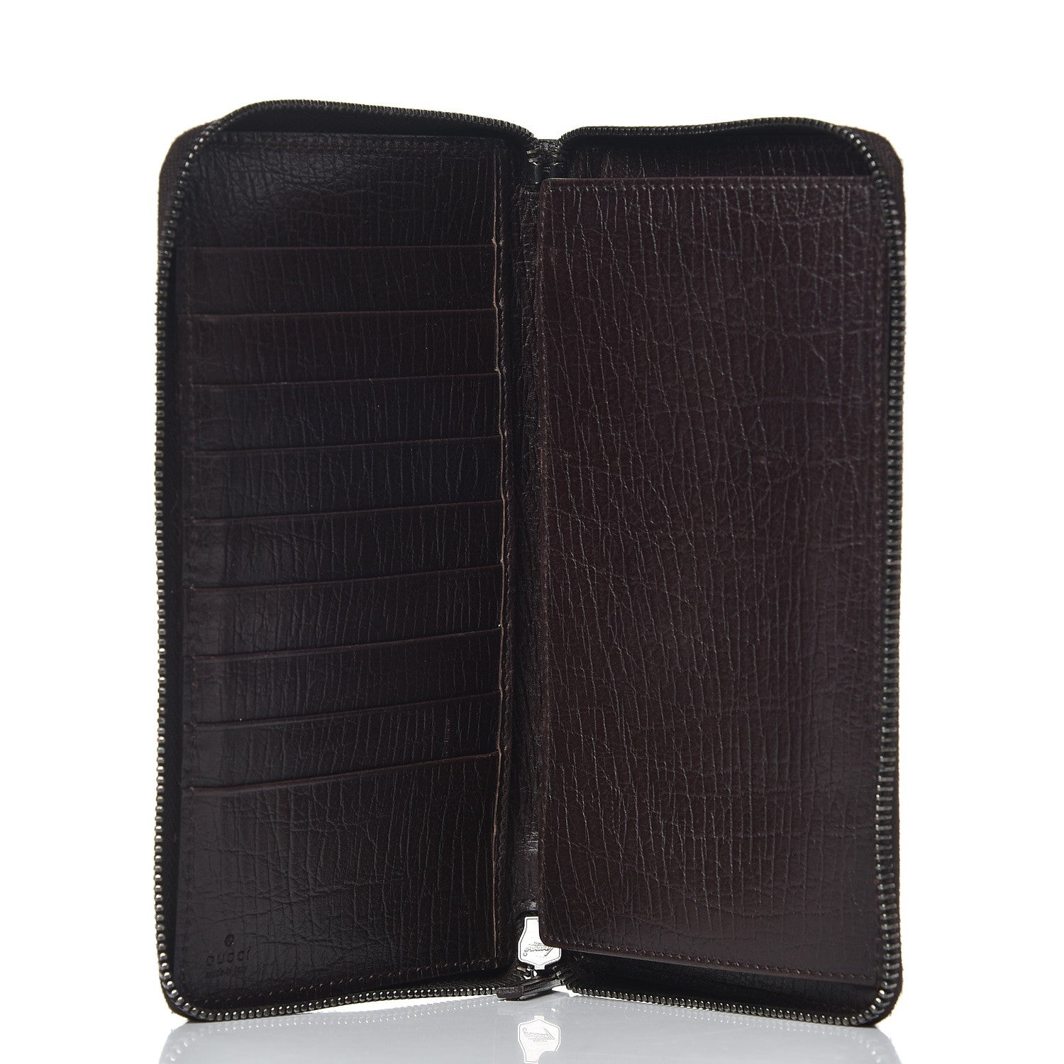 Gucci GG Plus Monogram Zip Around Wallet Dark Brown 5 of 8