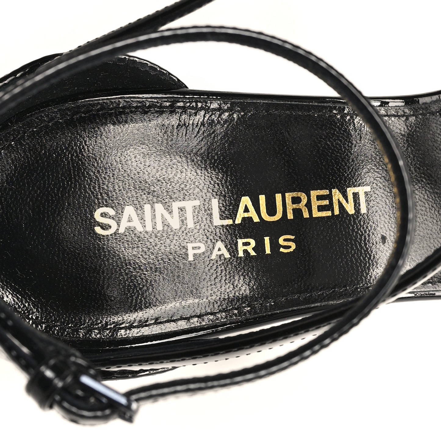 Patent Cassandra 100 Ankle Strap Sandals 35.5 Black