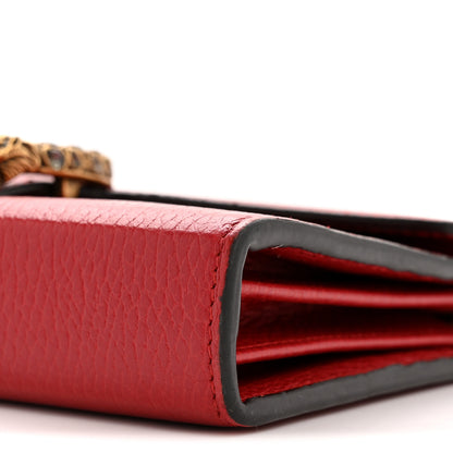Gucci Calfskin Mini Dionysus Chain Wallet Hibiscus Red 10 of 12