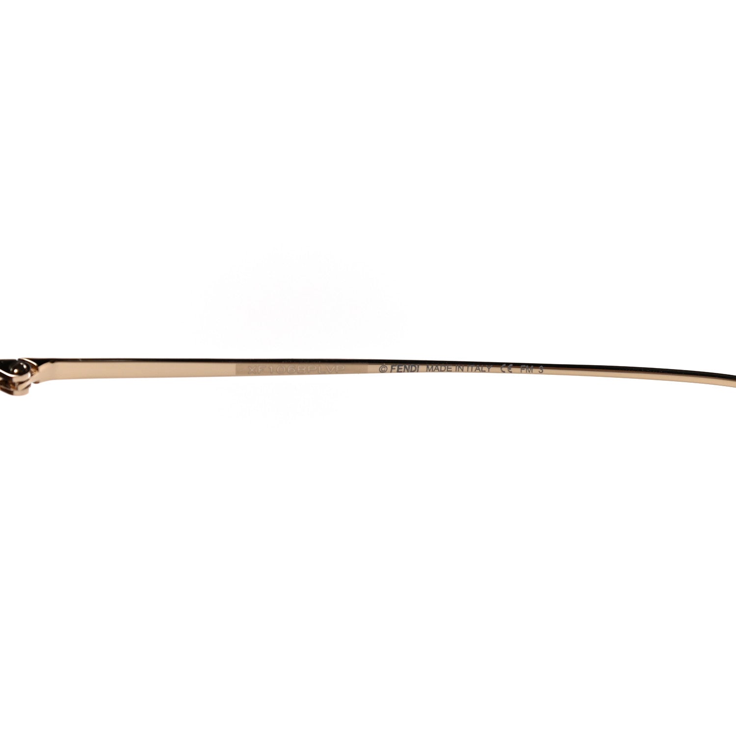 Fendi Metal FF Family Aviator Sunglasses FF0407/G/S Gold Brown 5 of 7
