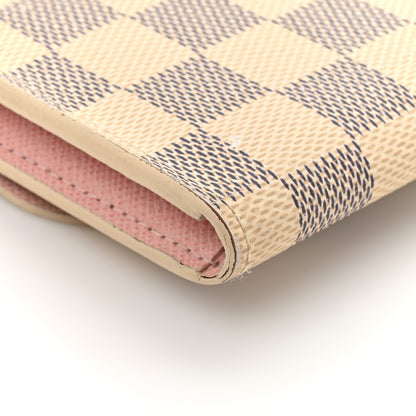 Louis Vuitton Damier Azur Rosalie Coin Purse Rose Ballerine 10 of 11
