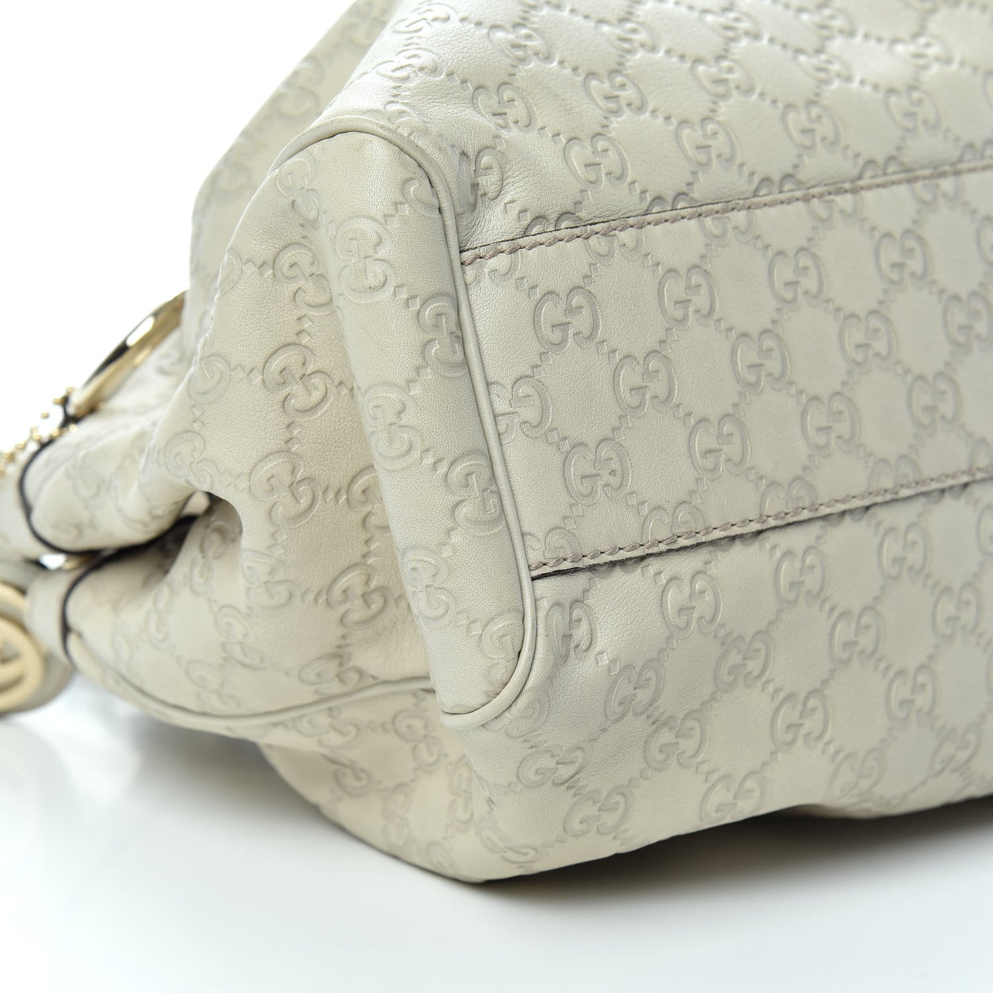 Guccissima Medium Sukey Tote Mystic White
