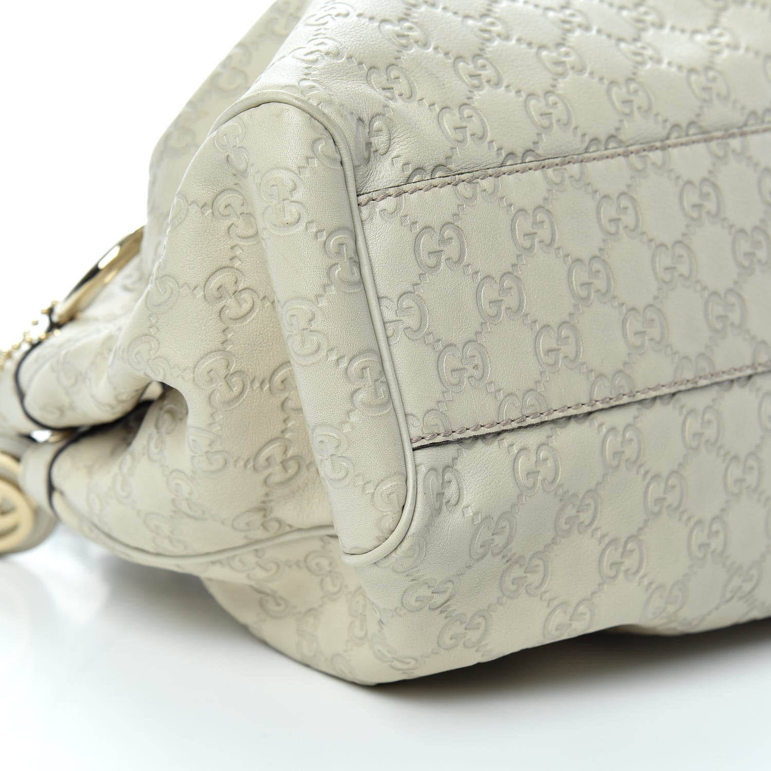 Gucci Guccissima Medium Sukey Tote Mystic White 6 of 10