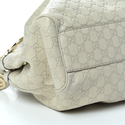 Gucci Guccissima Medium Sukey Tote Mystic White 6 of 10