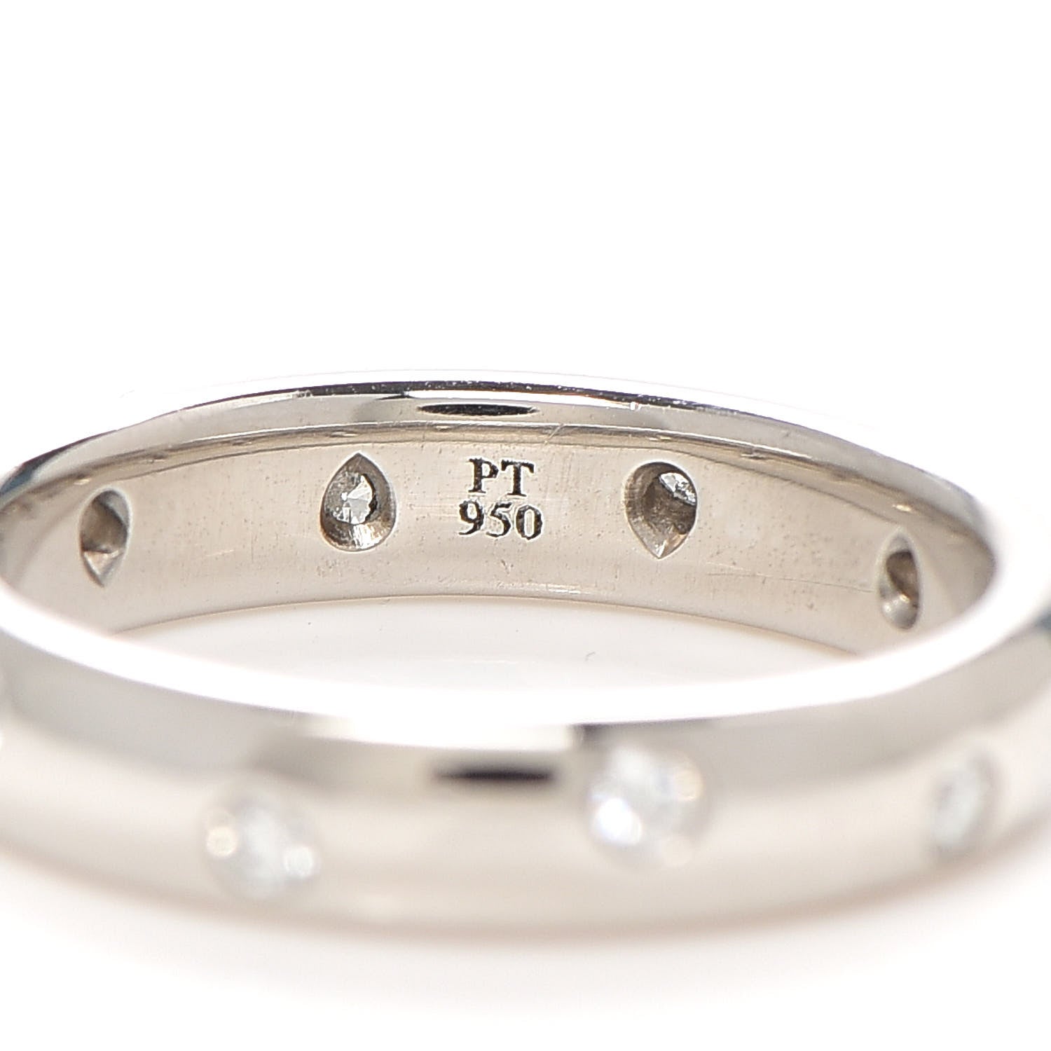Tiffany Platinum Diamond 4mm Etoile Band Ring 56 7.5 4 of 6