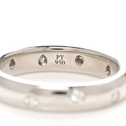 Tiffany Platinum Diamond 4mm Etoile Band Ring 56 7.5 4 of 6