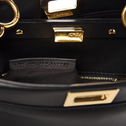 Fendi Nappa Mini Peekaboo Iconic Satchel Black 8 of 12