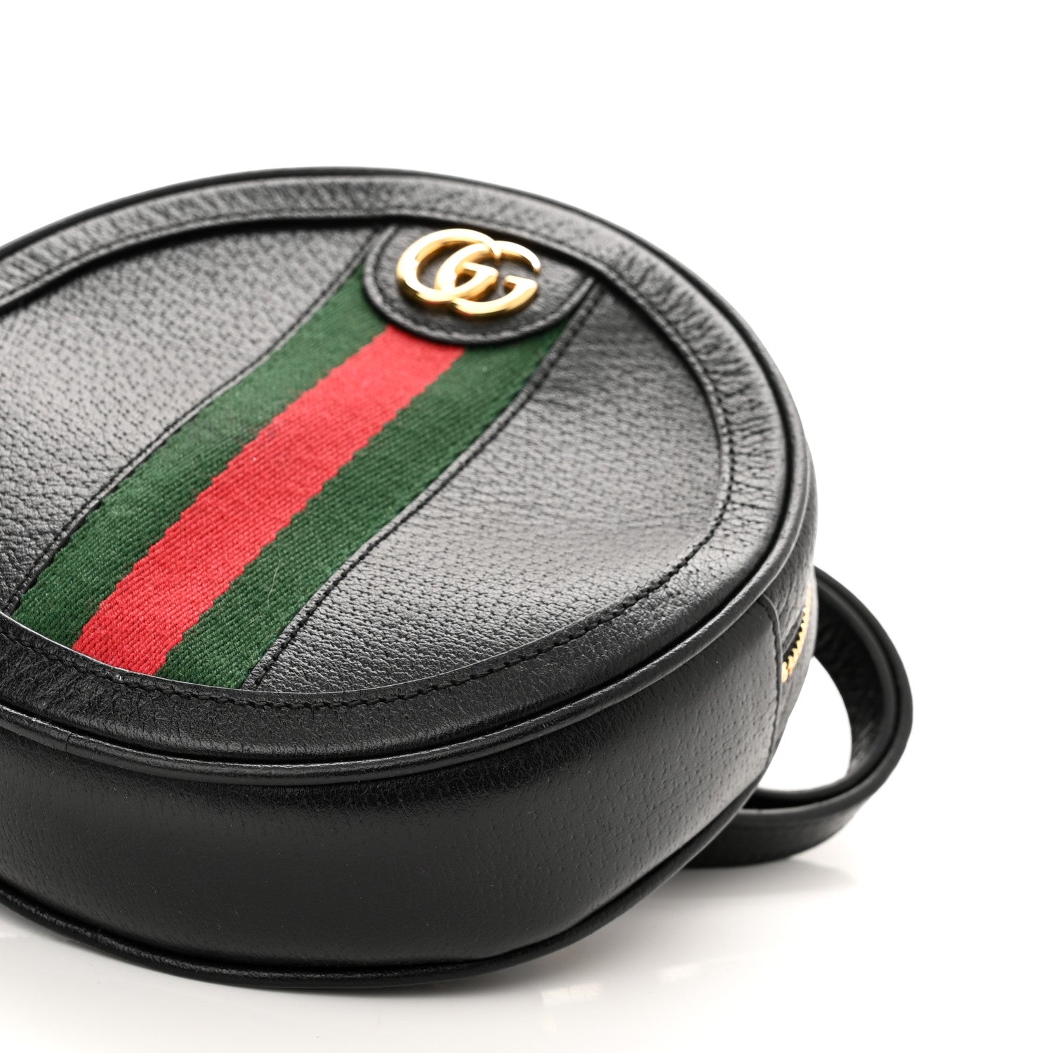 Gucci Grained Calfskin Web Mini Ophidia Round Backpack Black 10 of 10