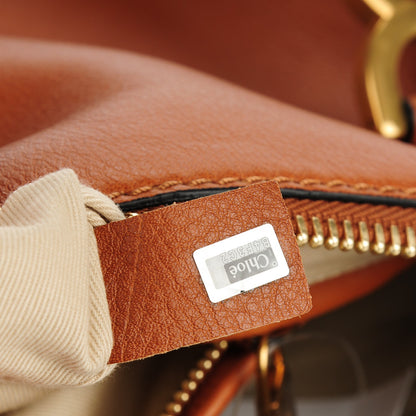 Chloe Calfskin Braided Medium Marcie Satchel Caramel 8 of 8
