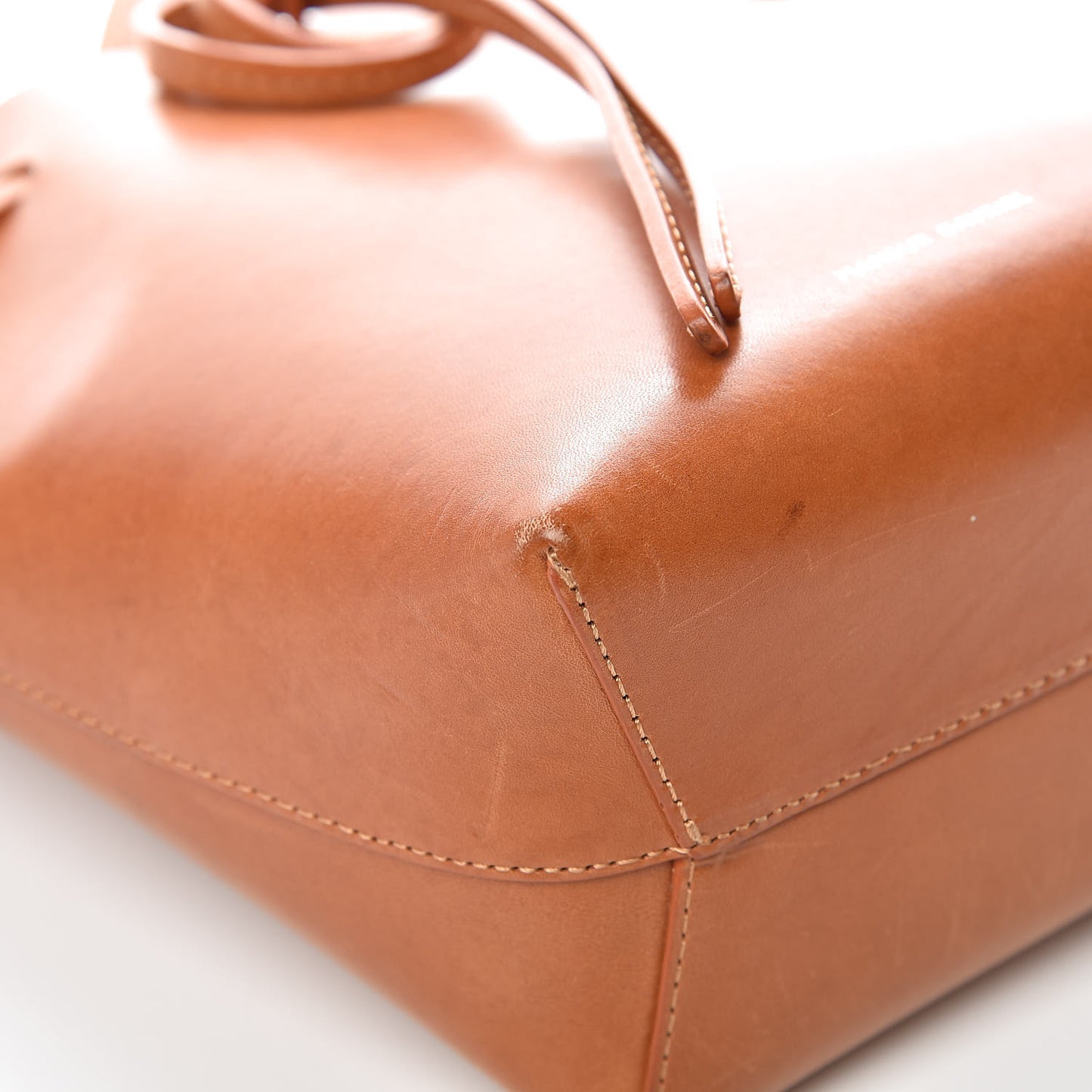 Calfskin Mini Mini Bucket Bag Camello Rosa