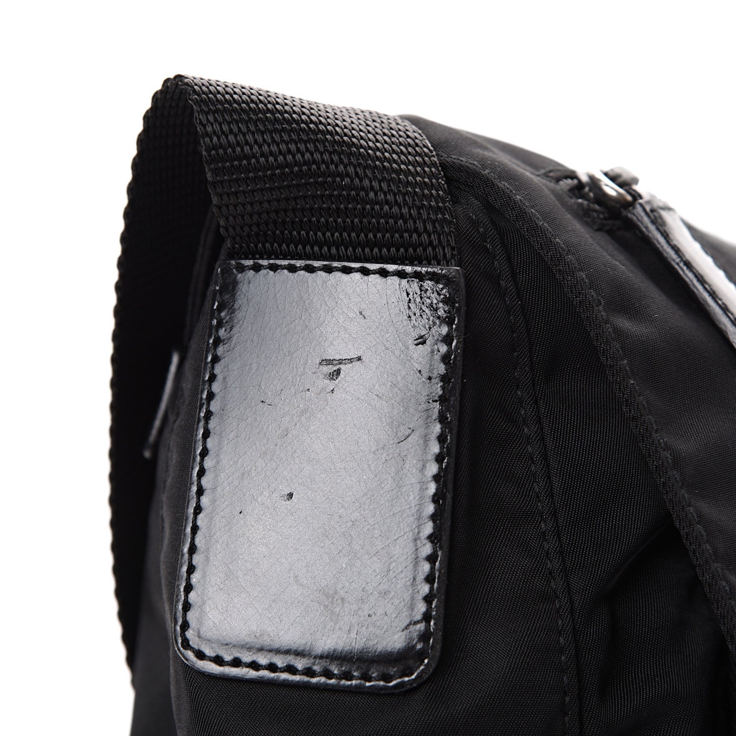 Prada Tessuto Nylon Single Buckle Messenger Bag Black 13 of 13