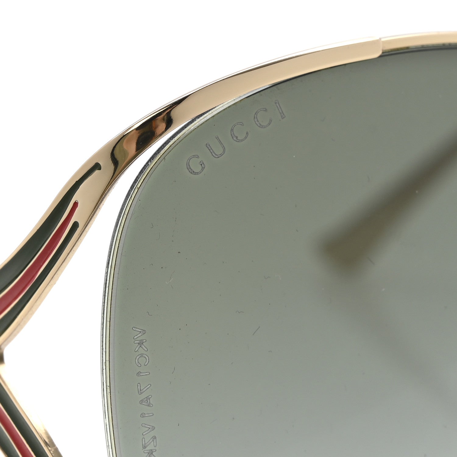 Gucci Metal Oversized Round Frame GG0225S Sunglasses Gold 7 of 9