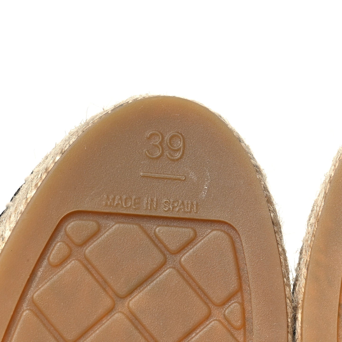 Lambskin CC Espadrilles 39 Beige Black