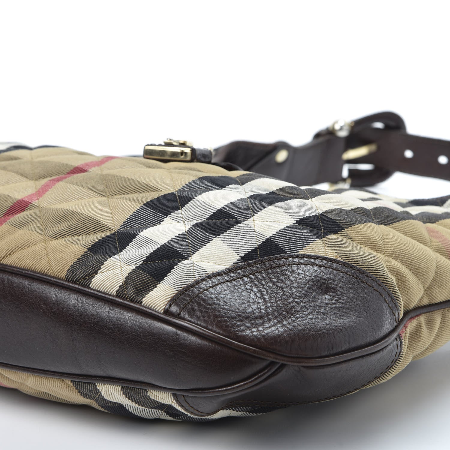Burberry House Check Quilted Brook Hobo Chocolate 6 of 8
