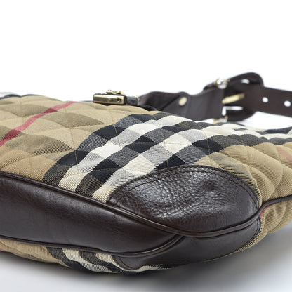 Burberry House Check Quilted Brook Hobo Chocolate 6 of 8