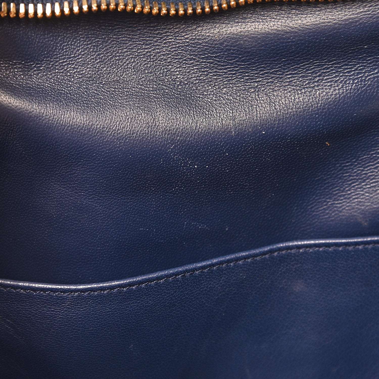 Prada Saffiano Lux Large Zip Crossbody Bag Bleuette 12 of 12