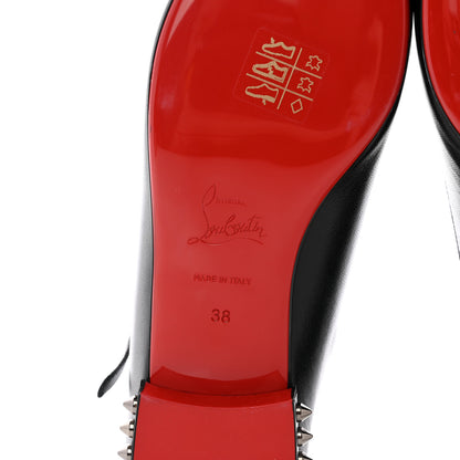 Christian Louboutin Calfskin Conclusive Ankle Strap Flats 38 Black 7 of 16