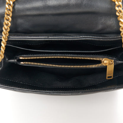 Saint Laurent Calfskin Y Quilted Monogram Small Loulou Chain Satchel Black 5 of 11