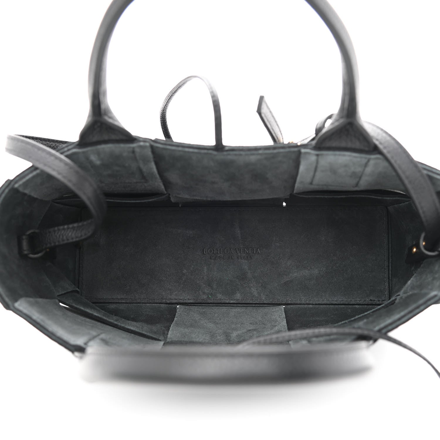 Bottega Veneta Grained Calfskin Maxi Intrecciato Mini Arco Tote Black 6 of 11