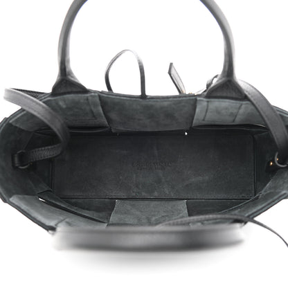 Bottega Veneta Grained Calfskin Maxi Intrecciato Mini Arco Tote Black 6 of 11