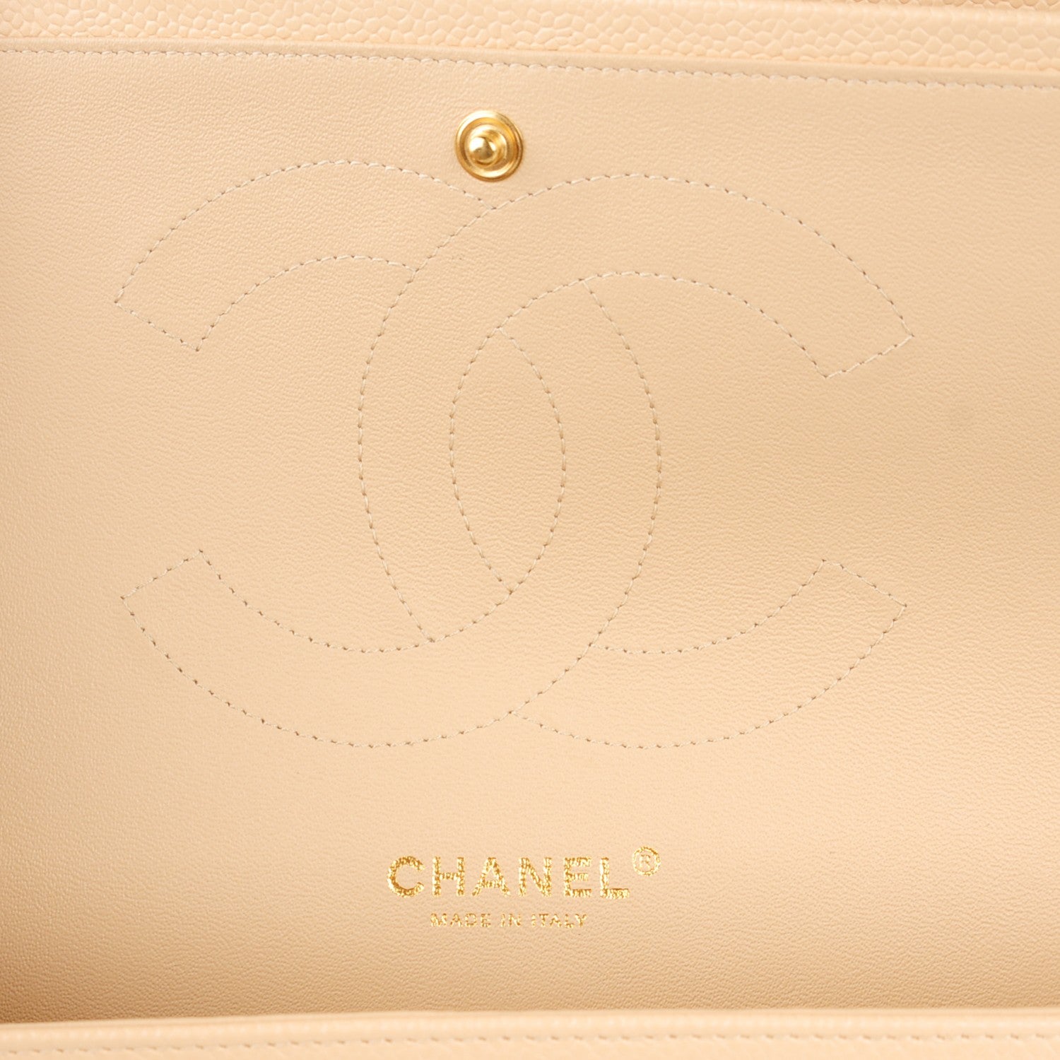 Chanel Caviar Quilted Jumbo Double Flap Beige Clair 6 of 8