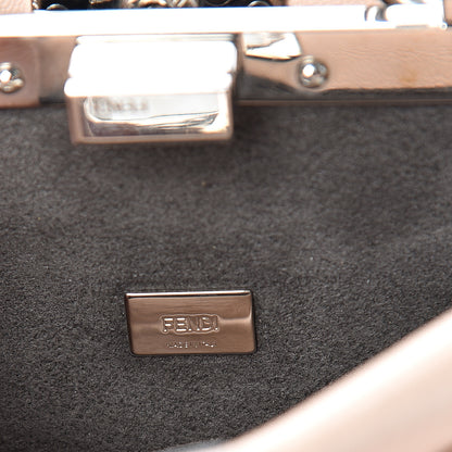 Fendi Shearling Shiny Nappa Micro Peekaboo Iconic Satchel Light Rose 6 of 14