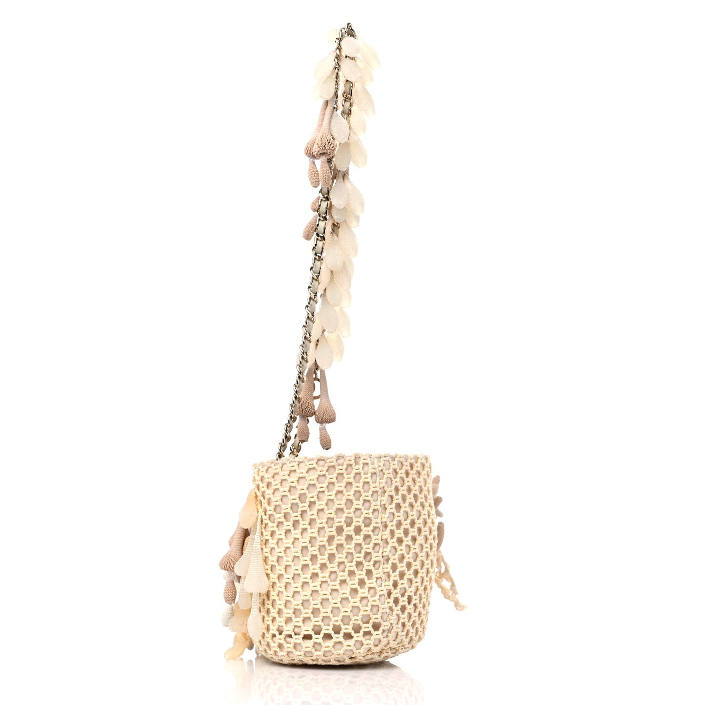 Crochet Seashell Coral Bag Light Beige