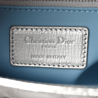 Christian Dior Metallic Grained Calfskin Cannage Small Lucky Badges My Lady Dior Silver 6 of 11