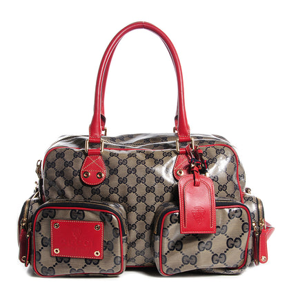 Gucci Crystal Monogram Large Travel Bag Navy 1 of 7