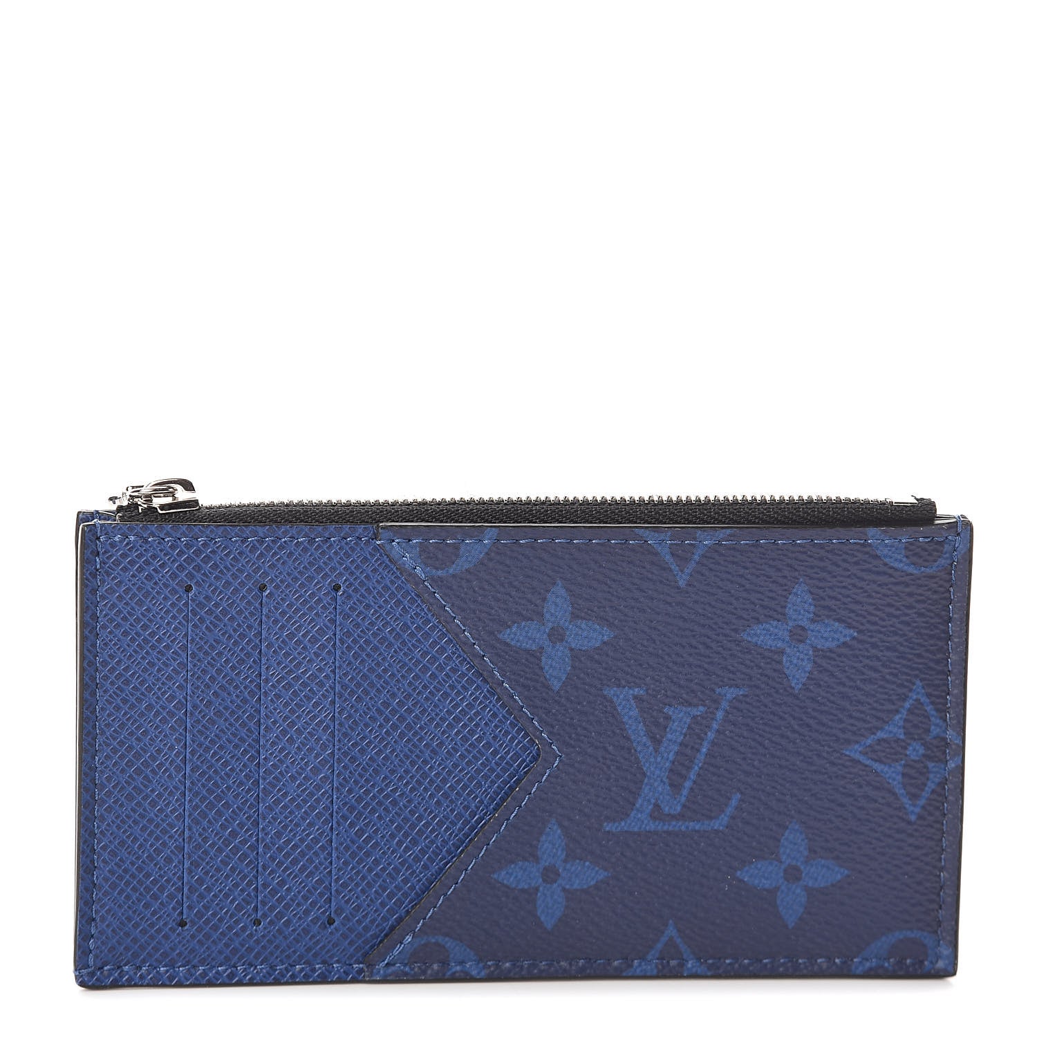 Louis Vuitton Monogram Taiga Coin Card Holder Cobalt 1 of 6