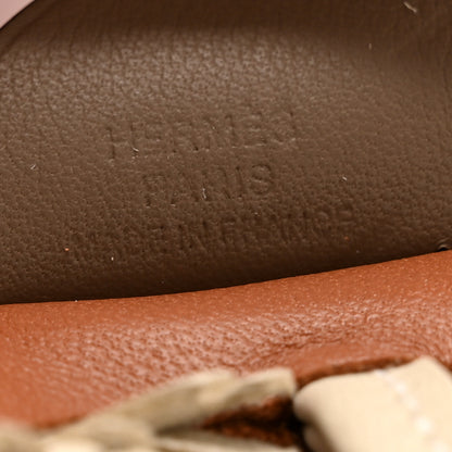 Hermes Milo Lambskin Grigri Rodeo Pegase Horse Bag Charm PM Gold Craie Etoupe 3 of 5