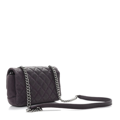 Chanel Iridescent Caviar Quilted Small Lady Pearly Flap Plum 3 of 11