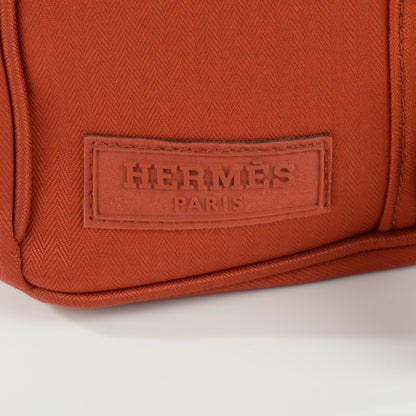 Hermes Buffle Toile Sac A Chien TouTou Brique Potiron 10 of 11