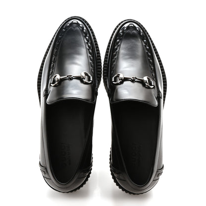 Gucci Magnum Calfskin Mens Horsebit Creeper Loafers 11.5 Black 2 of 9