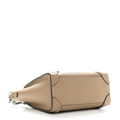Celine Drummed Calfskin Nano Luggage Dune 4 of 12