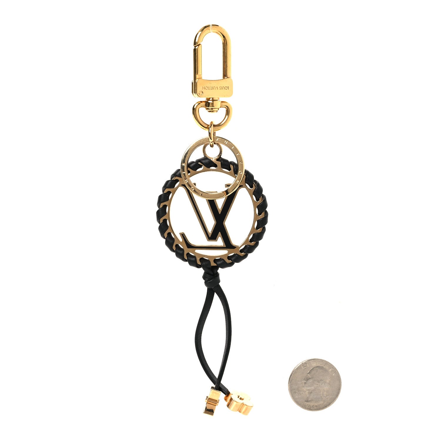 Louis Vuitton Metal Lambskin Enamel Very Bag Charm Key Holder Black 2 of 3