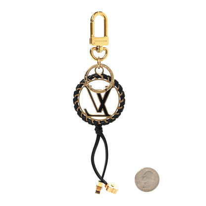 Louis Vuitton Metal Lambskin Enamel Very Bag Charm Key Holder Black 2 of 3