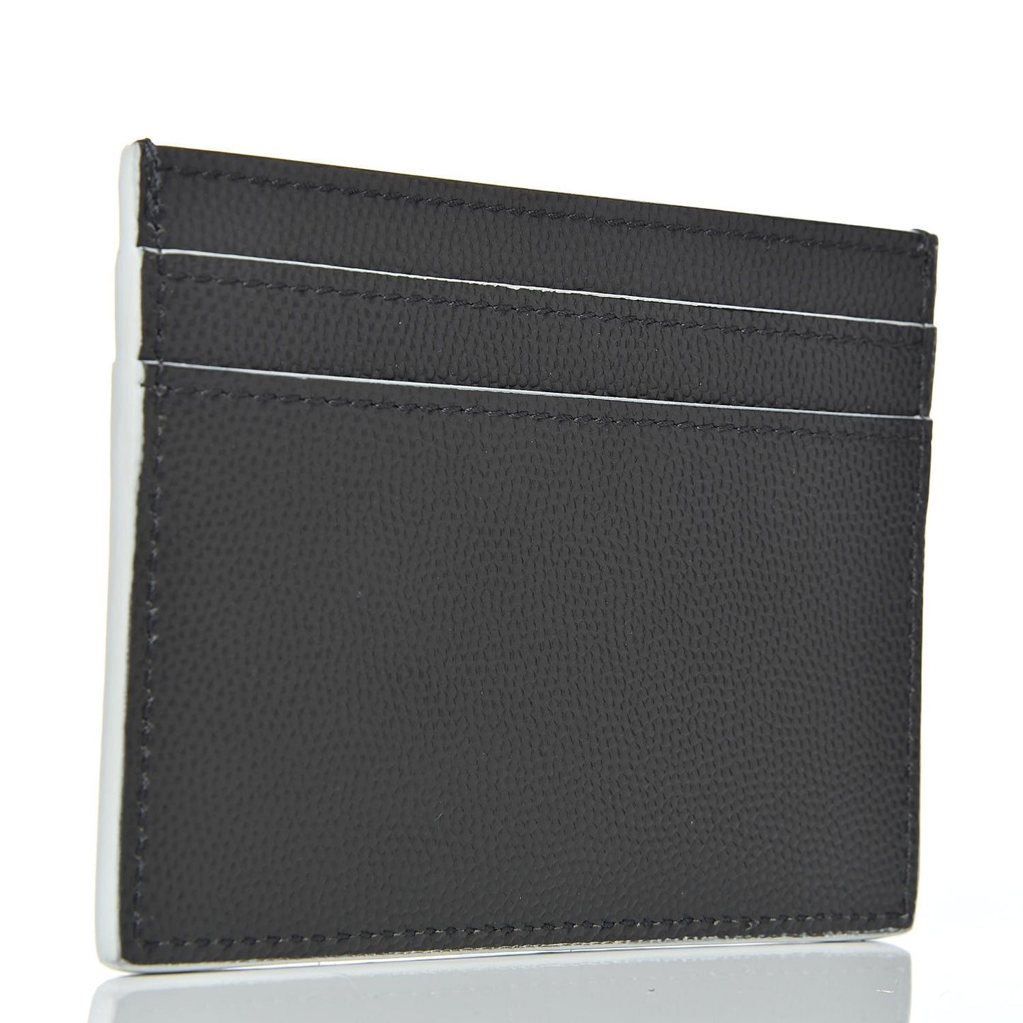 Grain De Poudre Monogram Credit Card Case Grey