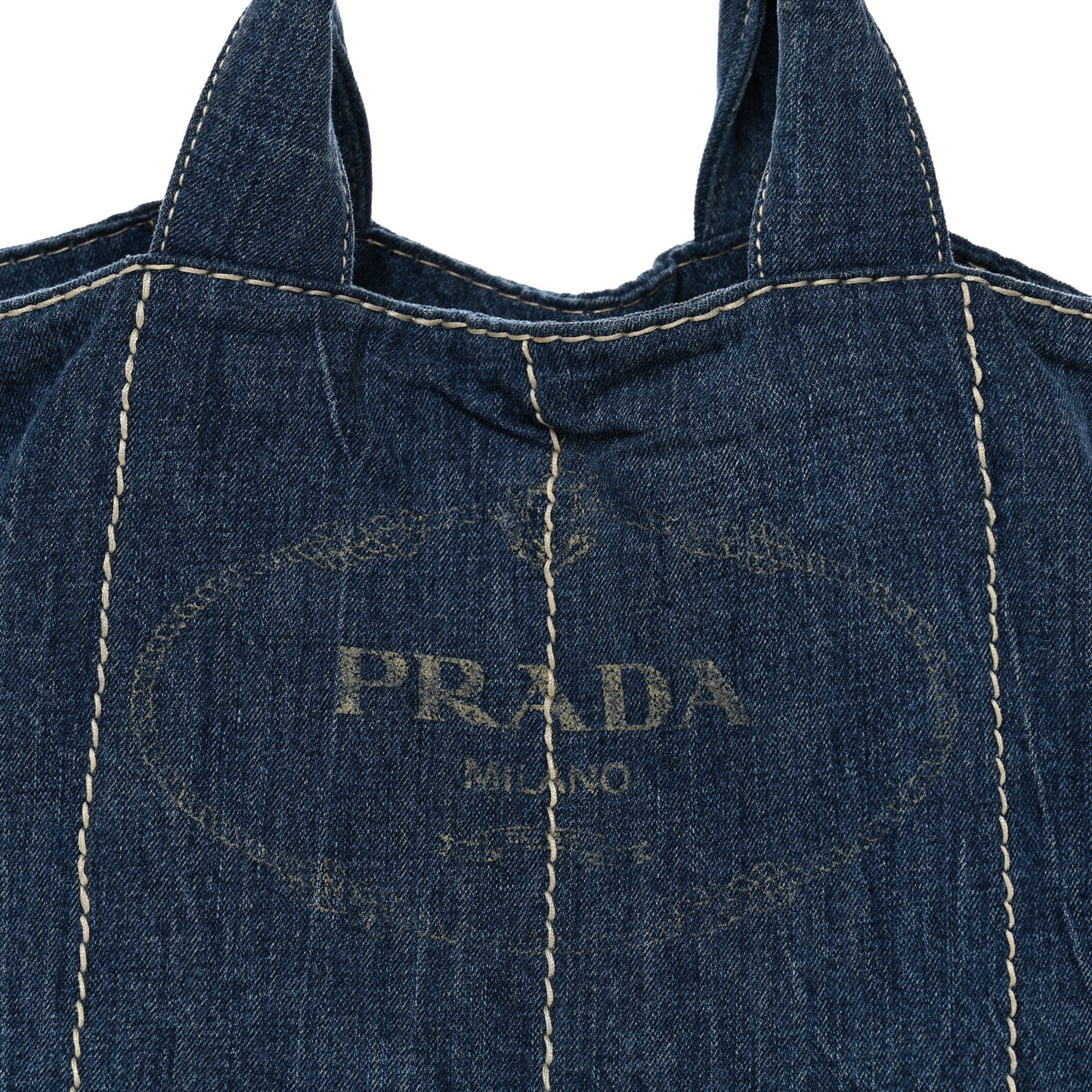 Denim Canapa Logo Tote Avio