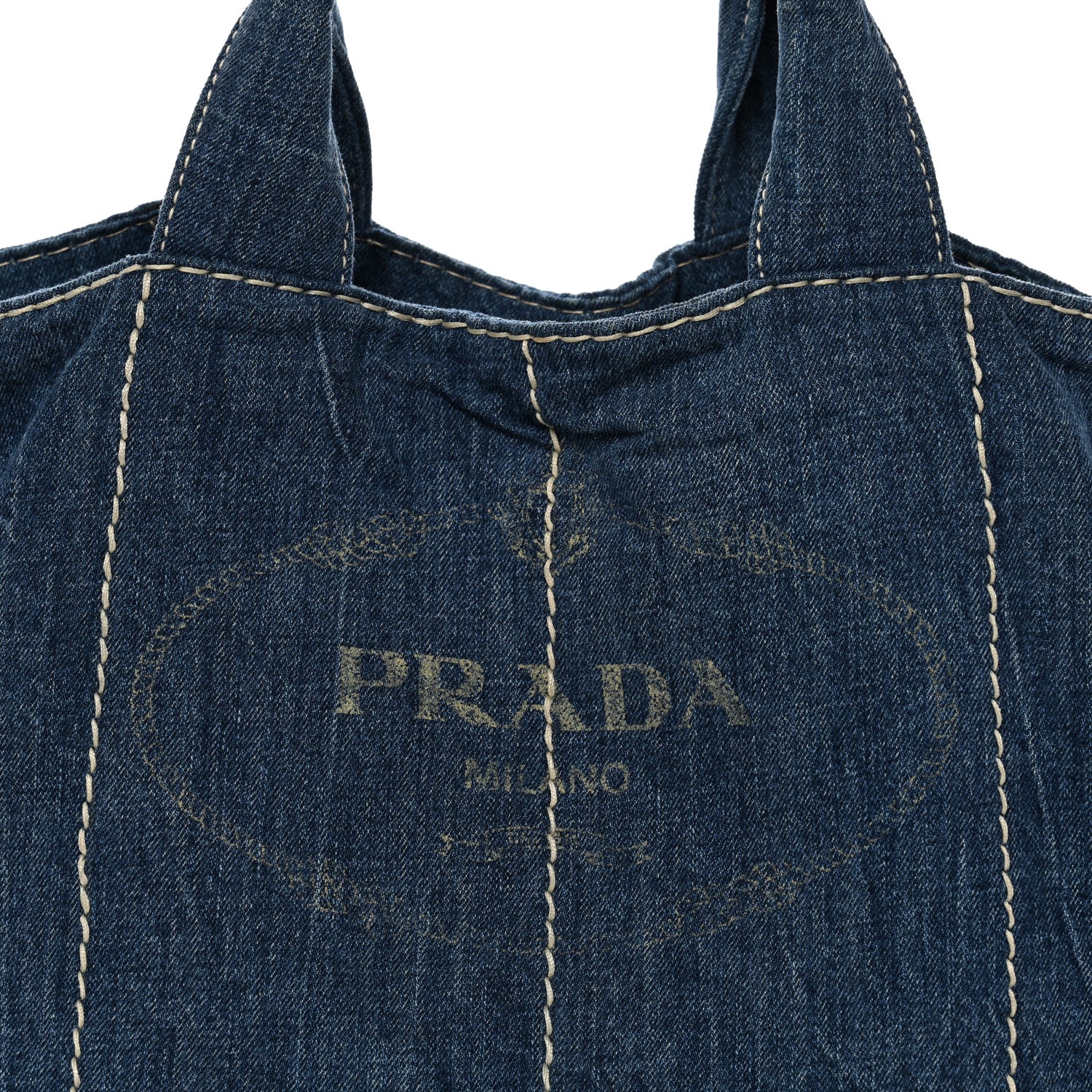 Prada Denim Canapa Logo Tote Avio 7 of 10