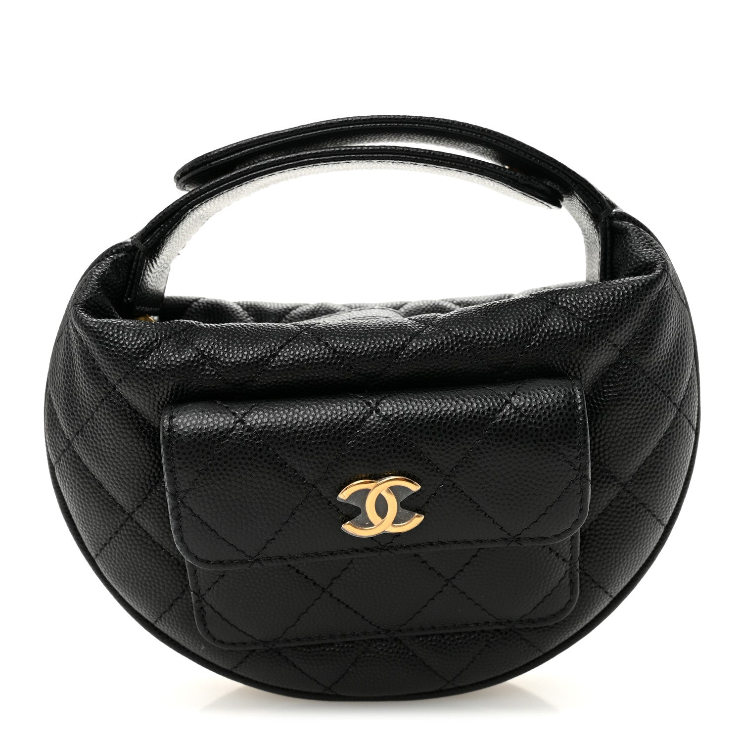 Chanel Caviar Quilted Polly Pocket Pouch Hobo Black 1 of 10