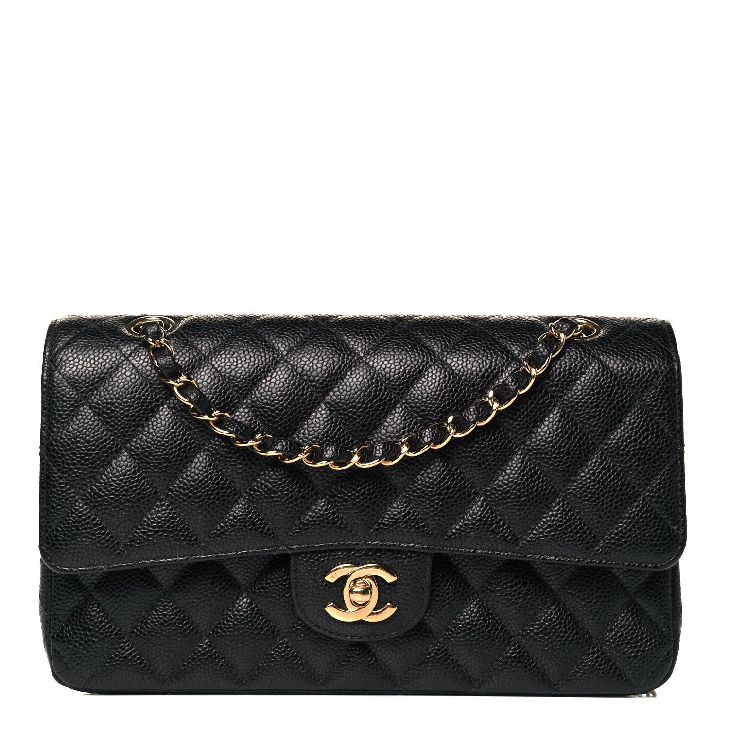 Chanel Caviar Quilted Medium Double Flap Black 1 of 9