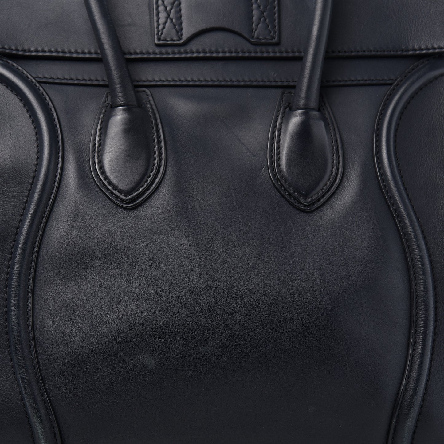 Smooth Calfskin Mini Luggage Navy Blue