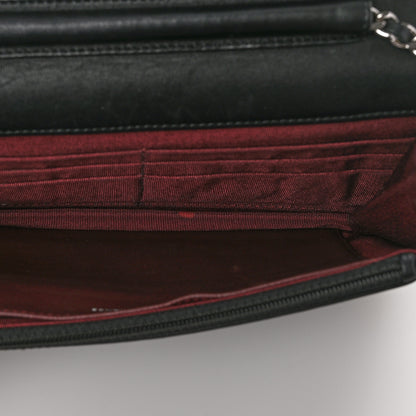 Chanel Lambskin Quilted Wallet On Chain WOC Black 5 of 11