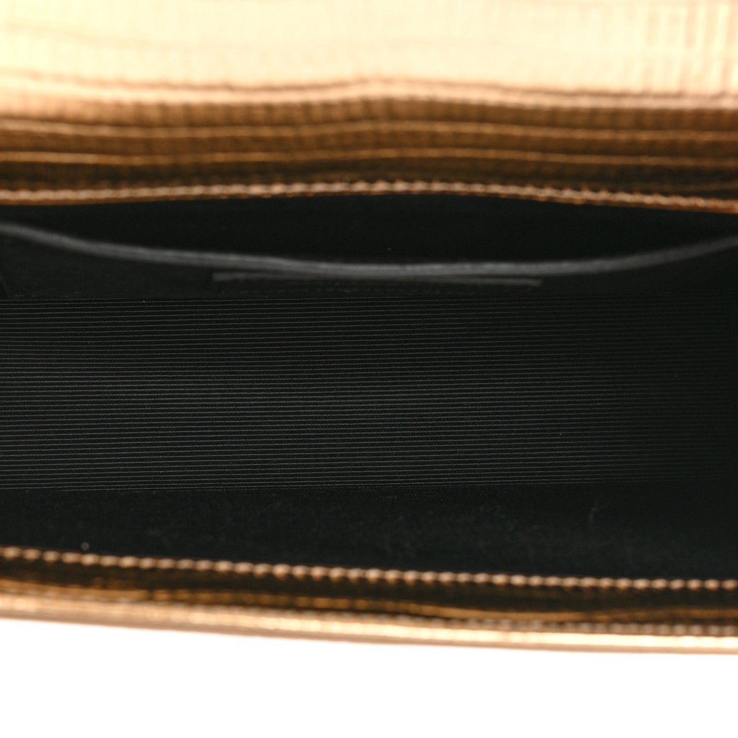 Saint Laurent Metallic Calfskin Crocodile Embossed Small Classic Monogram Kate Tassel Satchel Gold 5 of 12