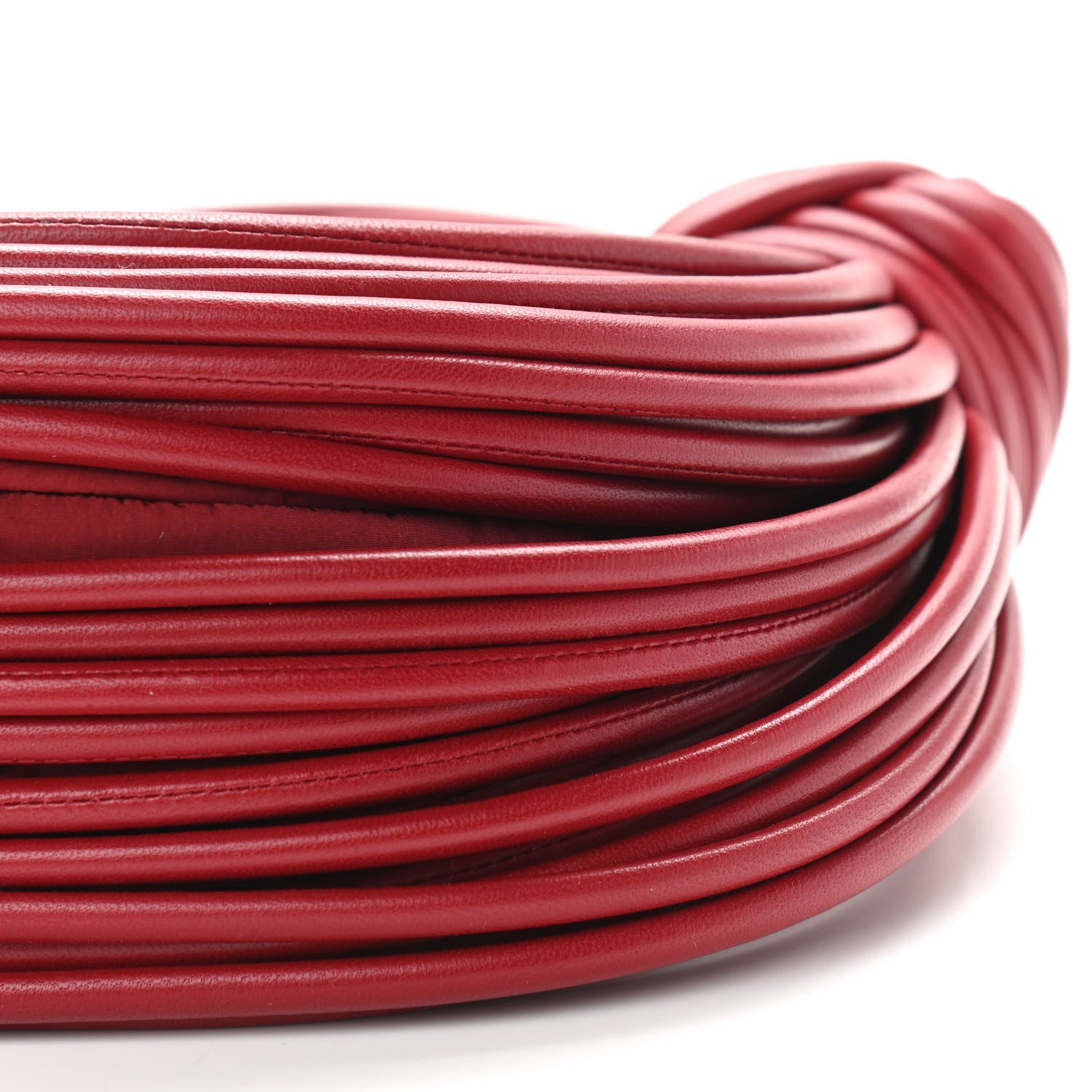 Bottega Veneta Nappa Mini Tubular Double Knot Dark Red 9 of 9