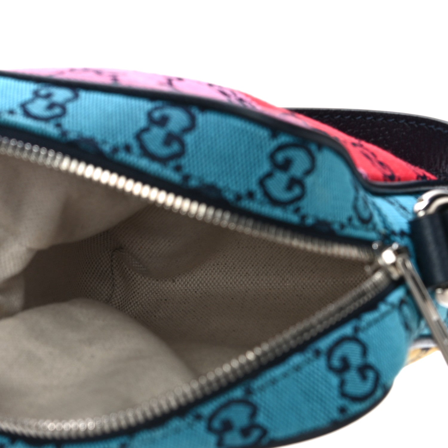 Gucci Monogram Multicolor Mini Retro Interlocking G Messenger Blue Rainbow Light Blue 5 of 10