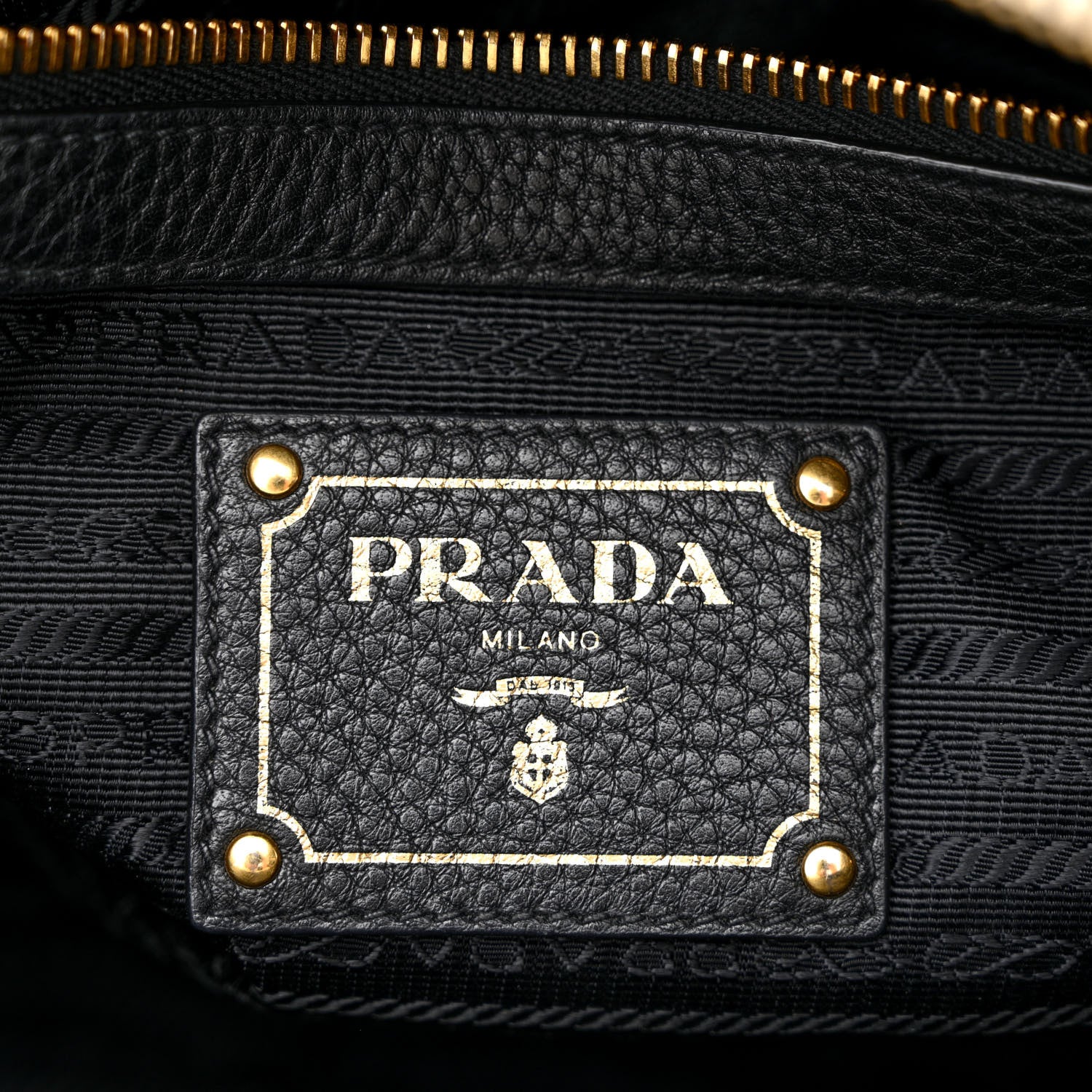 Prada Vitello Daino Top Handle Shoulder Bag Black 6 of 11